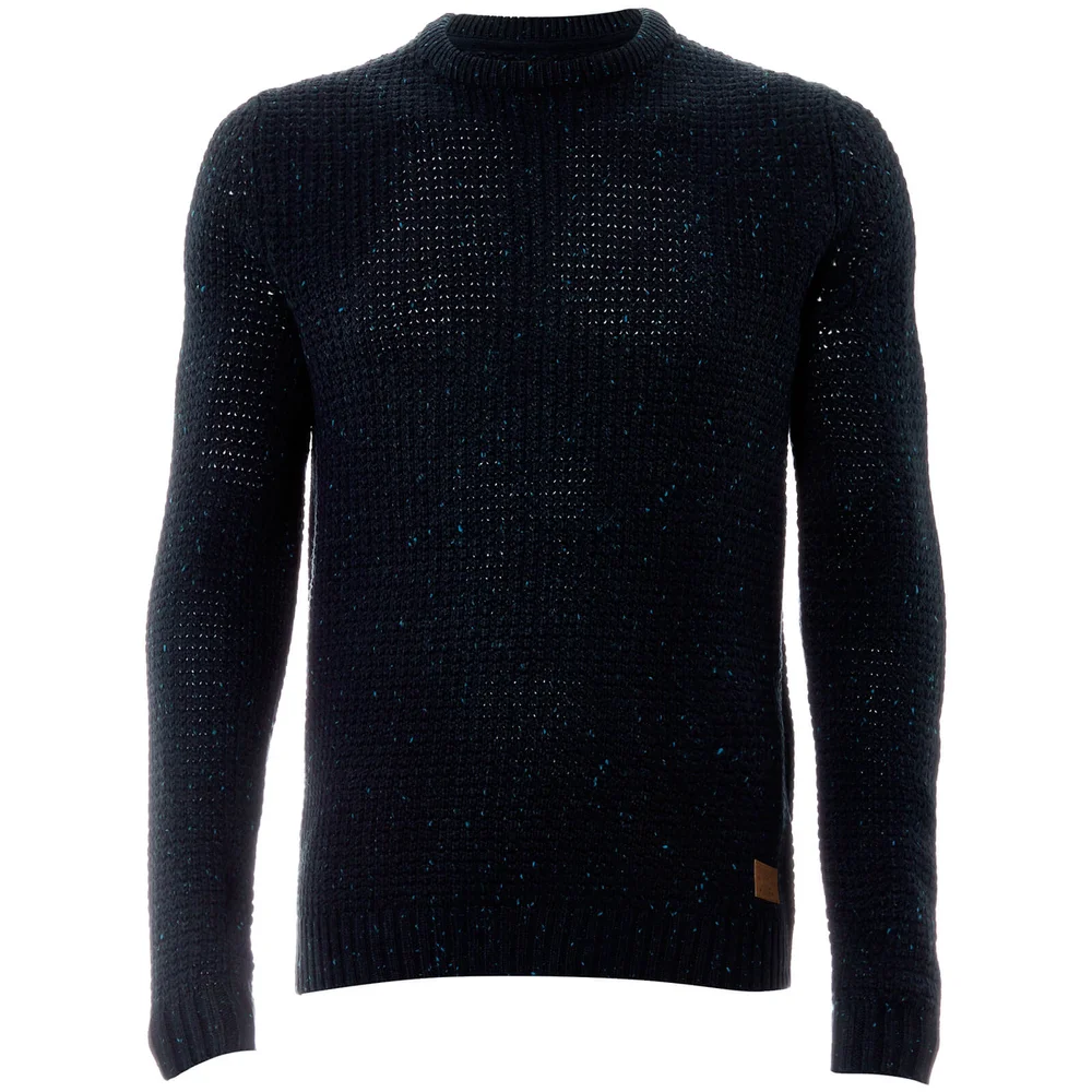 Threadbare Men's Copenhagen Chunky Crew Neck Jumper - Navy Nep - S - Navy Image 1
