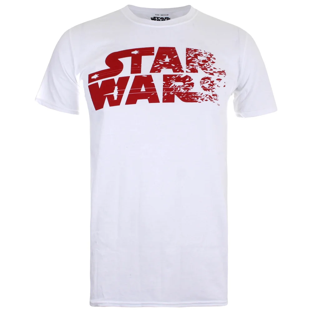 Star Wars Men's The Last Jedi Rebel Text Logo T-Shirt - White - S - White Image 1