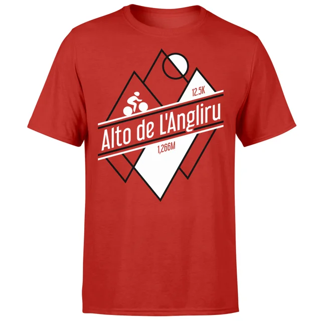 Alto De L'Angliru Men's Red T-Shirt