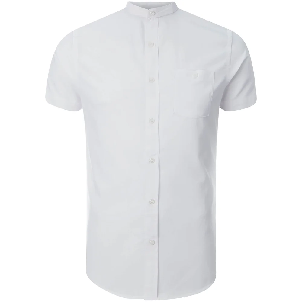 Brave Soul Men's Tribune Short Sleeve Shirt - White - S - White Image 1