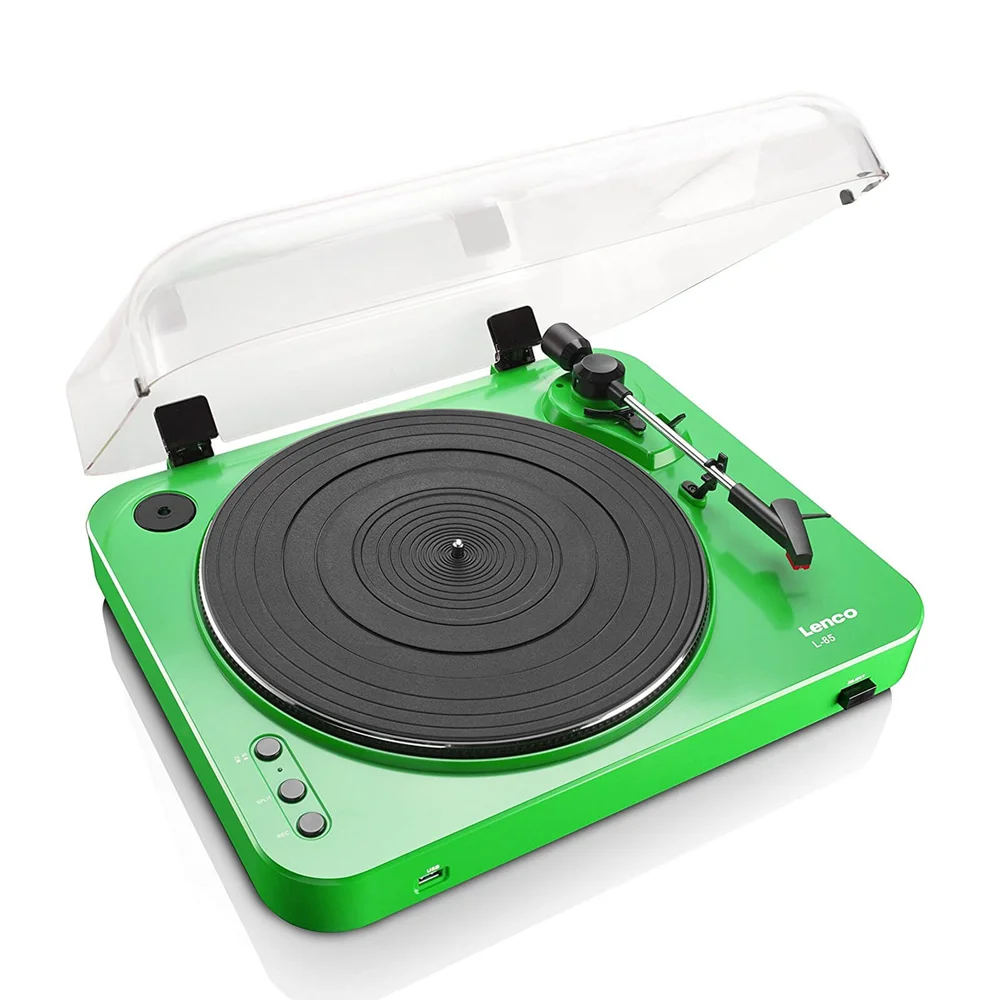 Lenco L-85 Turntable with USB Direct Recording - Green Image 1