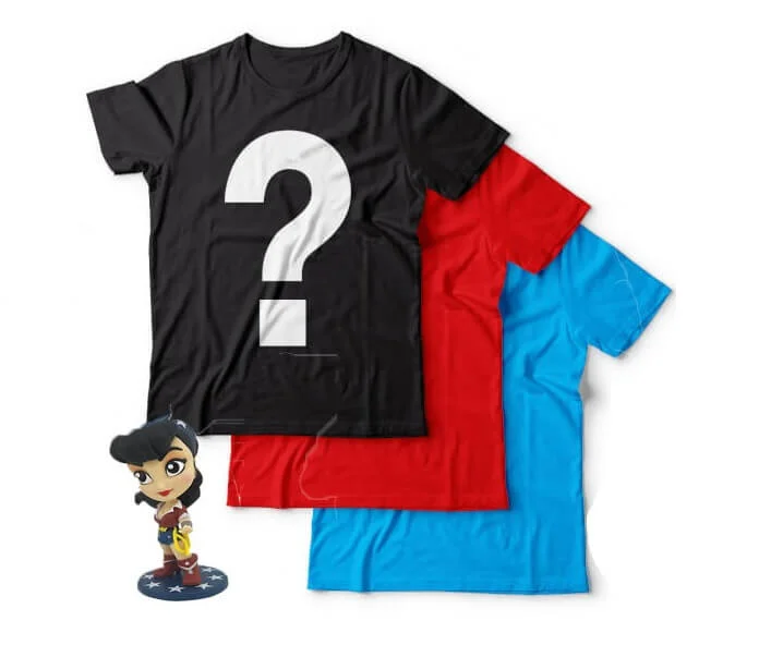Epic Mystery Geek T-Shirts 3 Pack + Free Wonder Woman Figurine - L Image 1
