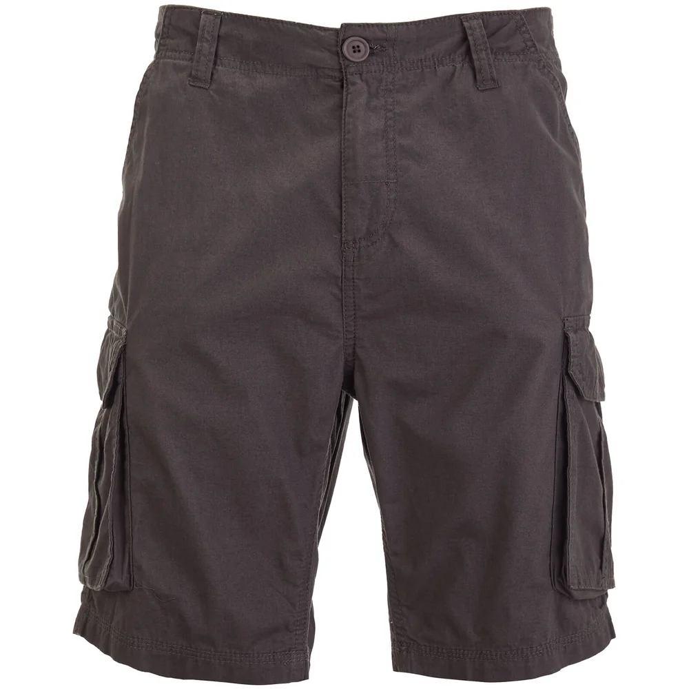 Brave Soul Men's Riverwood Cargo Shorts - Charcoal - S Image 1