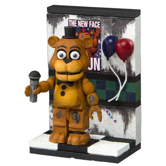 McFarlane Five Nights At Freddy's Party Wall With Withered Freddy Figure (Micro Set) Image 1