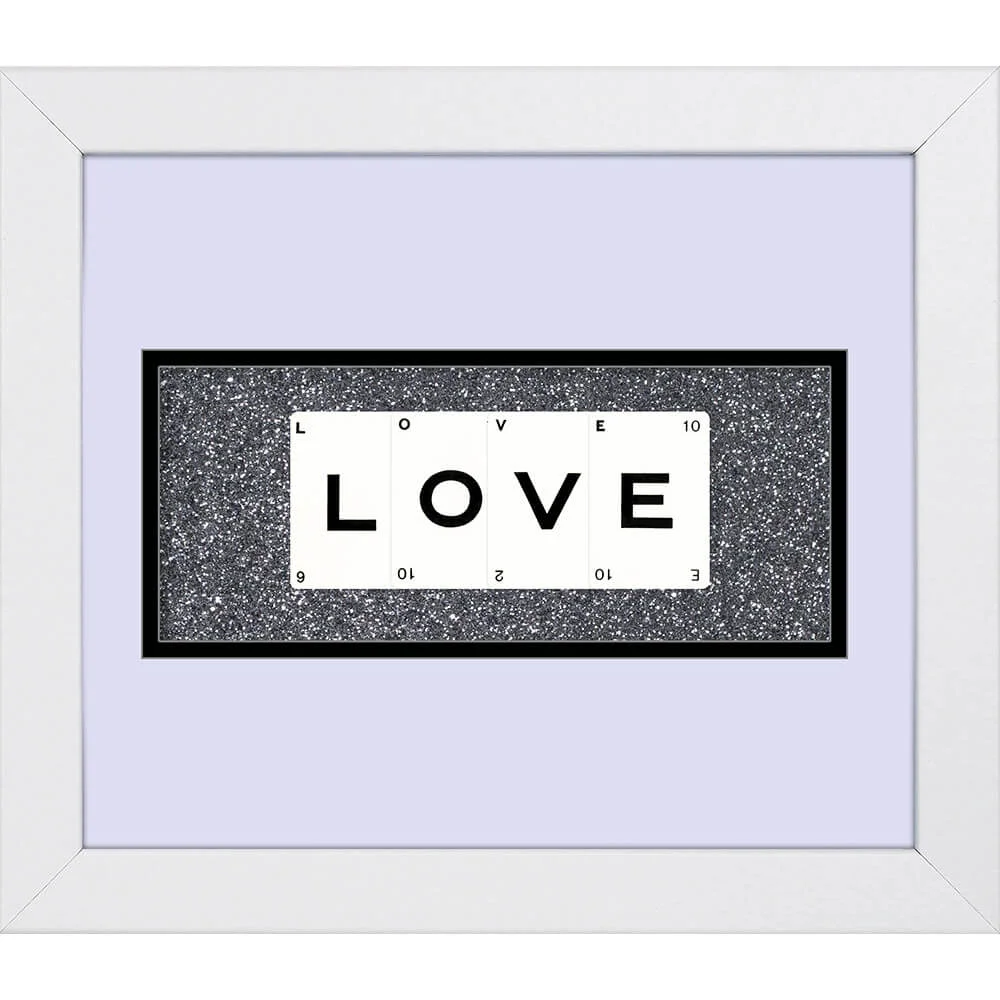 Playing Card Co 'Love' Framed Vintage Style Playing Cards - 30x 25cm Image 1