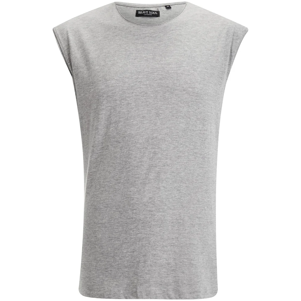 Brave Soul Men's Varley Vest - Light Grey Marl - S - Grey Image 1