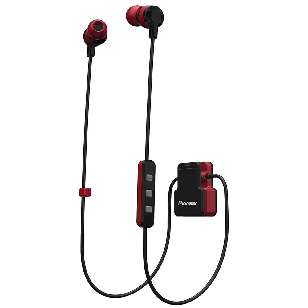 Pioneer SE-CL5BT-GR Wireless Bluetooth Earphones - Red Image 1