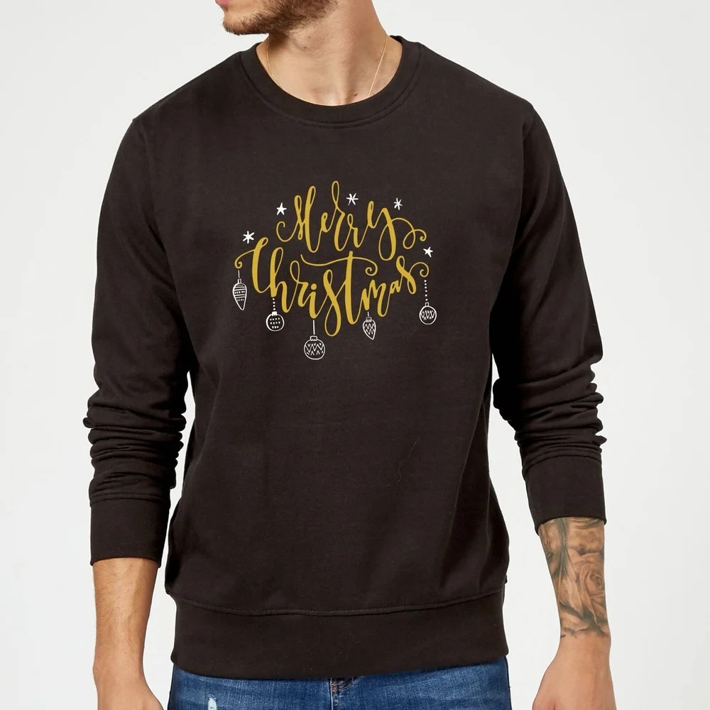 Merry Christmas Sweatshirt - Black - S Image 1