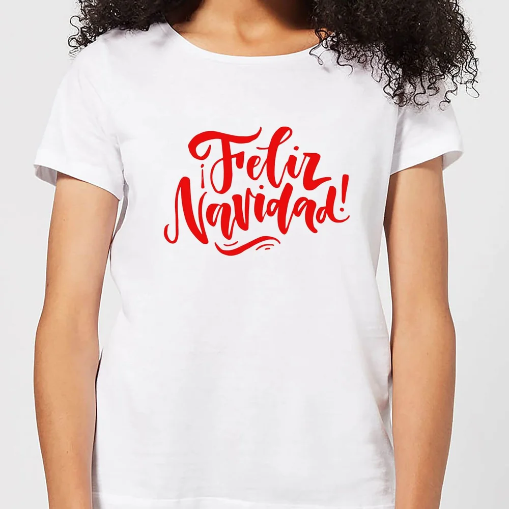 Feliz Navidad Women's T-Shirt - White - S Image 1