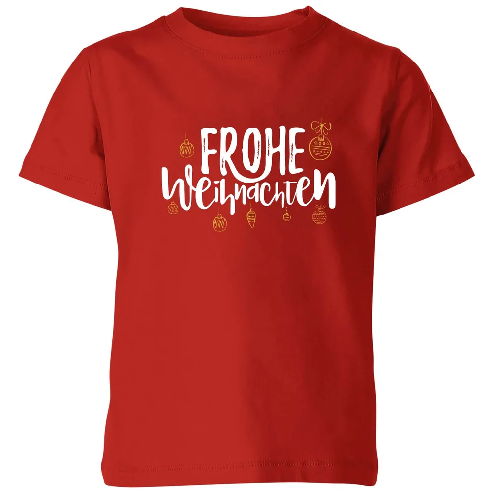 Frohe Weihnachten Kids' T-Shirt - Red - 3-4 Years - Red Image 1