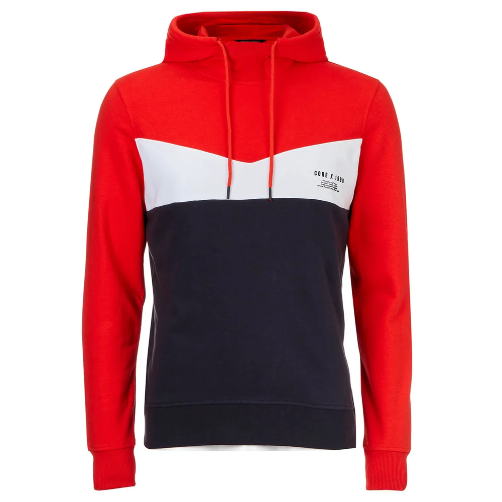 Jack & Jones Men's Core Clarens Hoody - Poinciana - S - Red Image 1