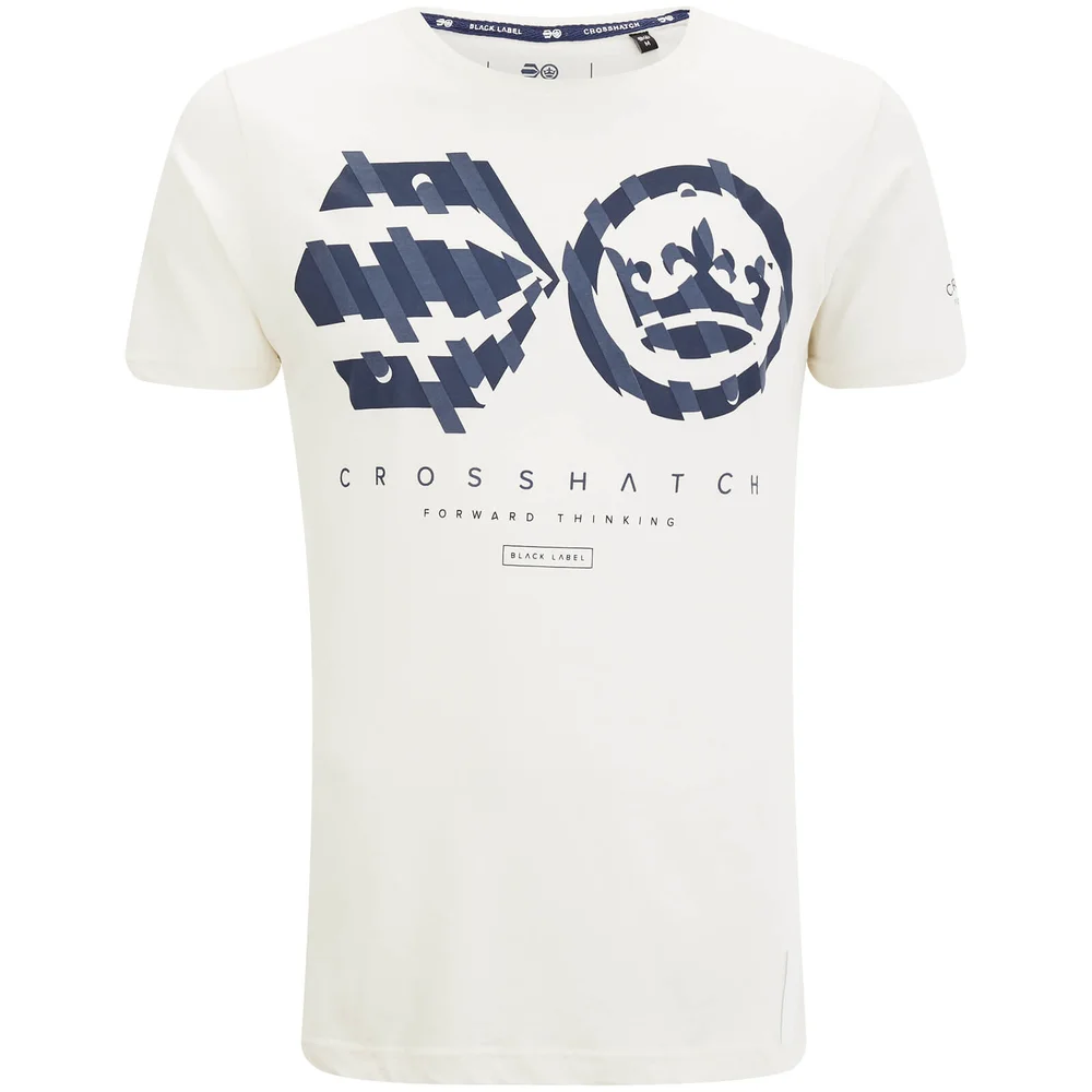 Crosshatch Men's Unsteady T-Shirt - Vaporous Grey - S - White Image 1