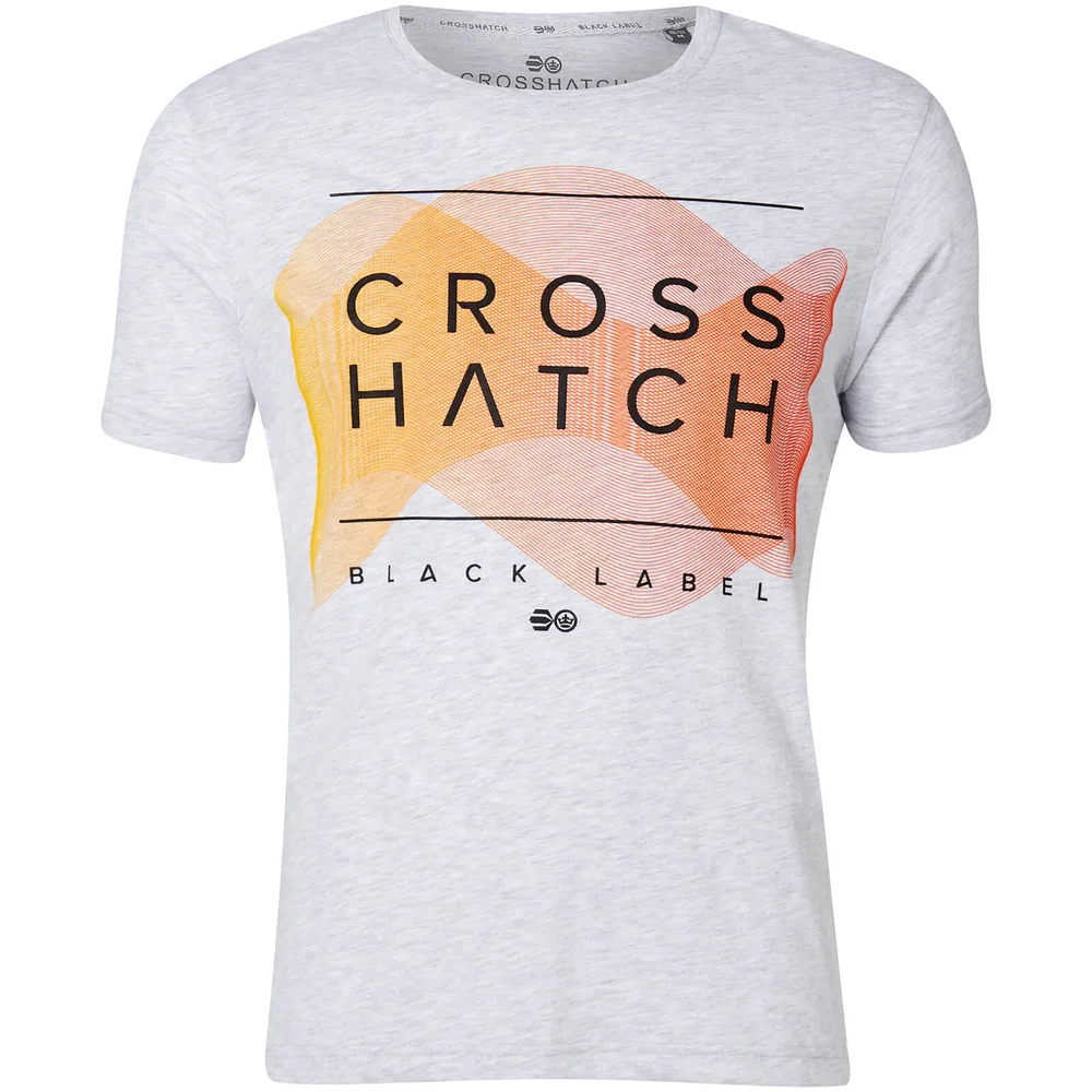 Crosshatch Men's Waveform T-Shirt - Light Grey Marl - S - Grey Image 1