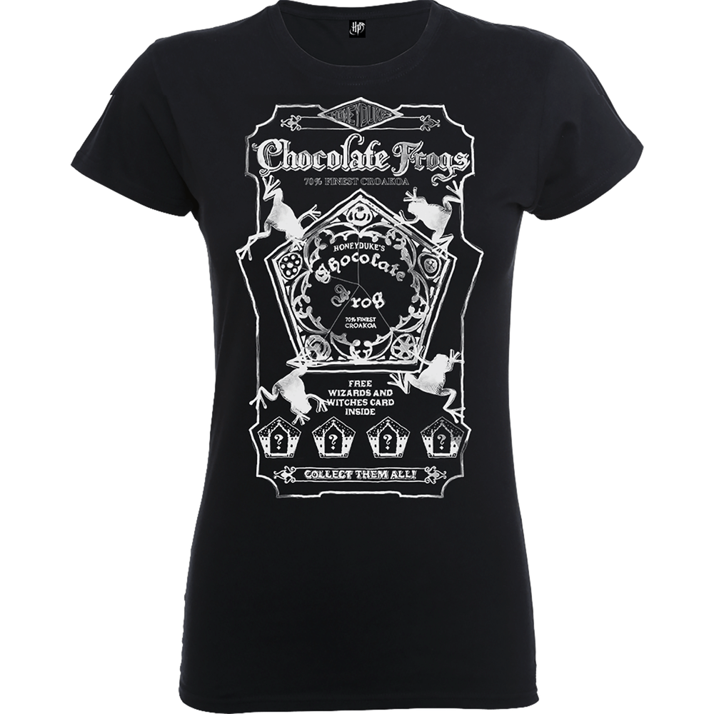 Harry Potter Honeydukes Mono Chocolate Frogs Women's Black T-Shirt - S Image 1