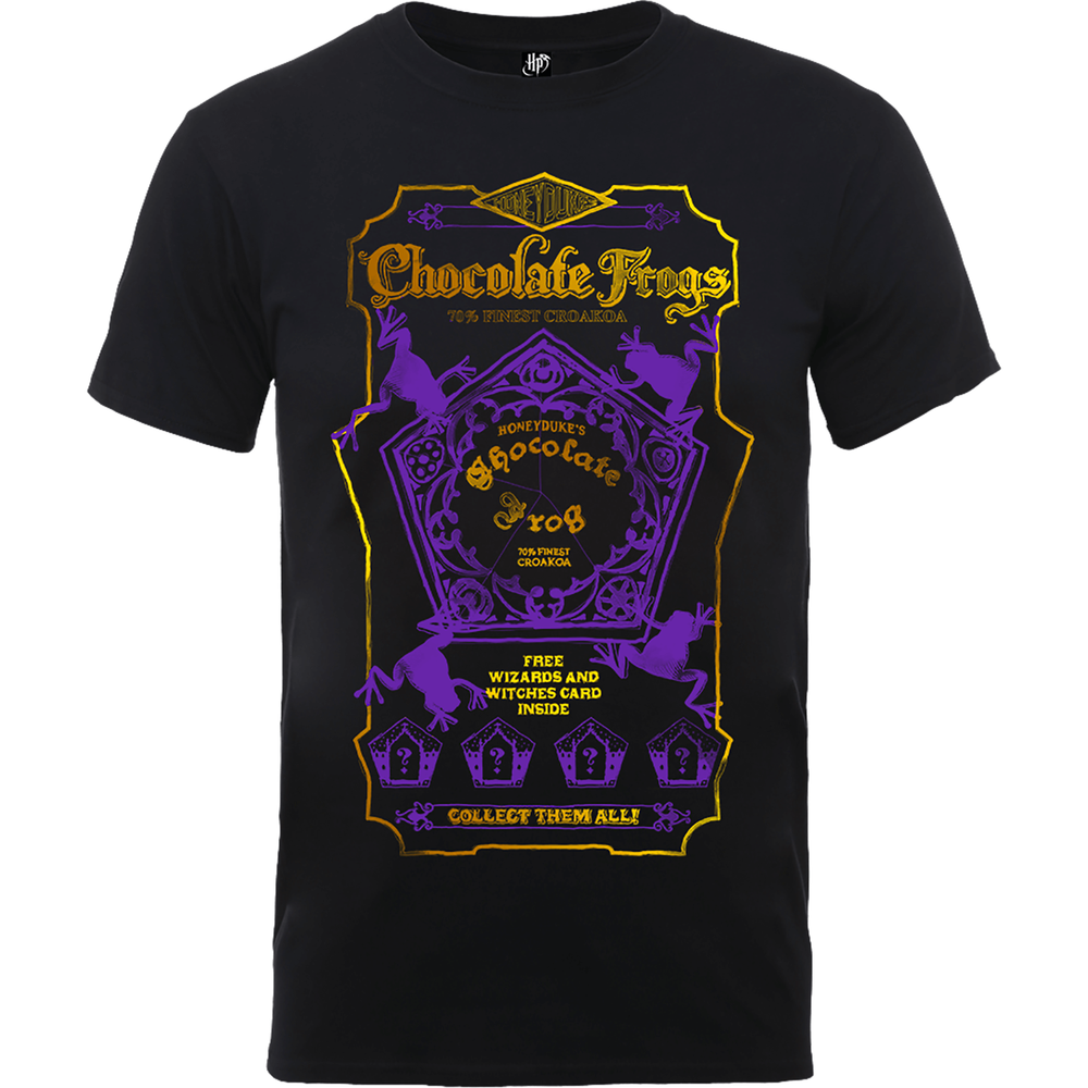 Harry Potter Honeydukes Purple Chocolate Frogs Men's Black T-Shirt - S Image 1