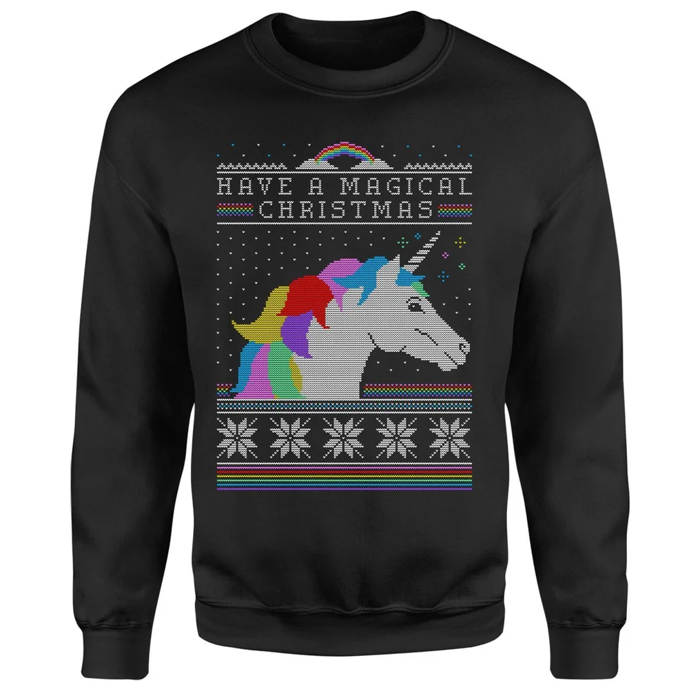 Have a magical Christmas Fair isle Sweatshirt - Black - S Image 1