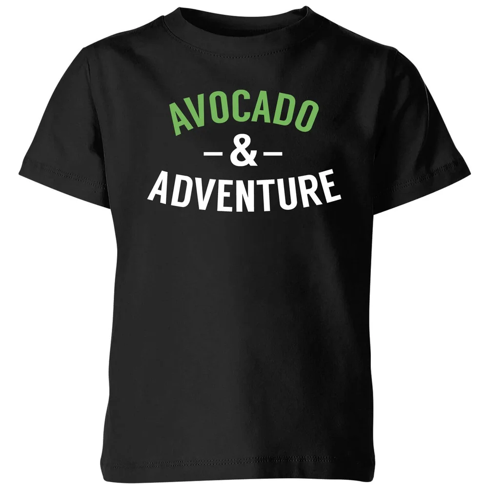 Avocado and Adventure Kids' T-Shirt - Black - 3-4 Years - Black Image 1