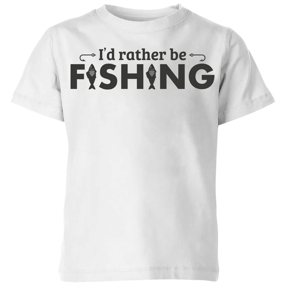 Id Rather be Fishing Kids' T-Shirt - White - 3-4 Years Image 1
