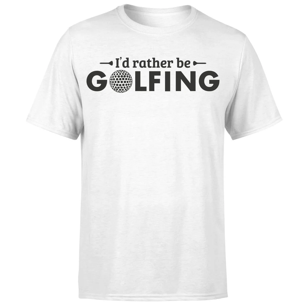 Id rather be Golfing T-Shirt - White - S Image 1