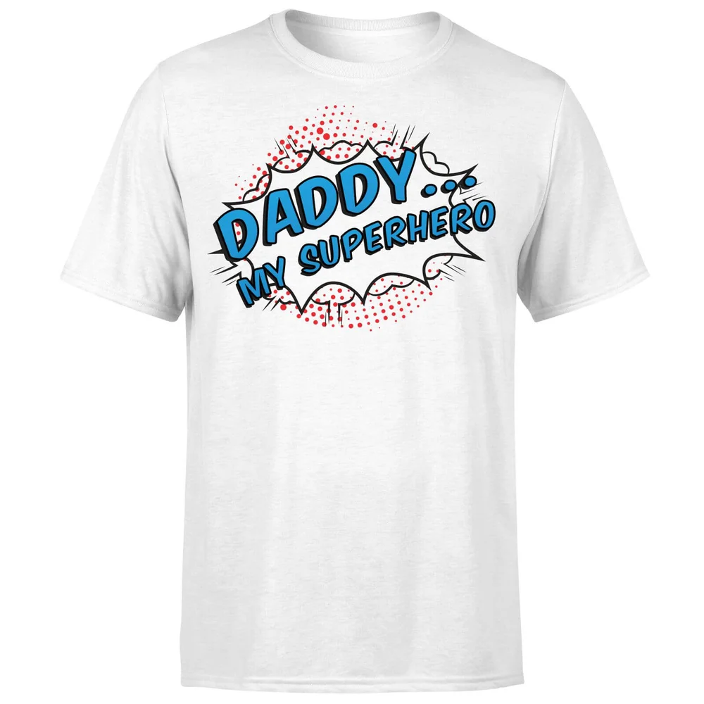 Daddy My Superhero T-Shirt - White - S - White Image 1