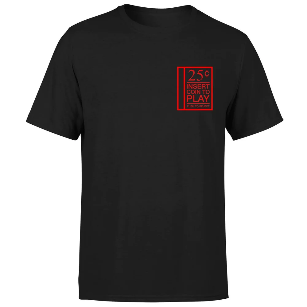 Insert Coint to Play T-Shirt - Black - S - Black Image 1