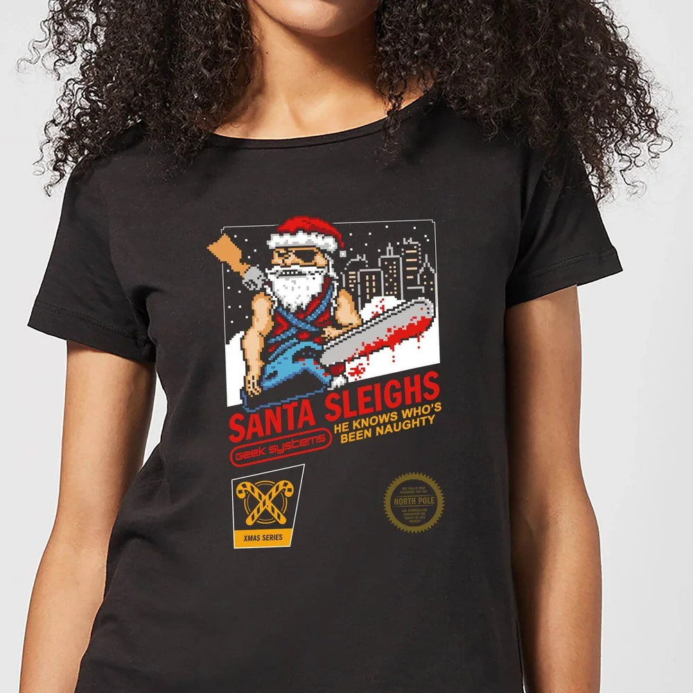 Santa Sleighs - Black Women's T-Shirt - 3XL Image 1