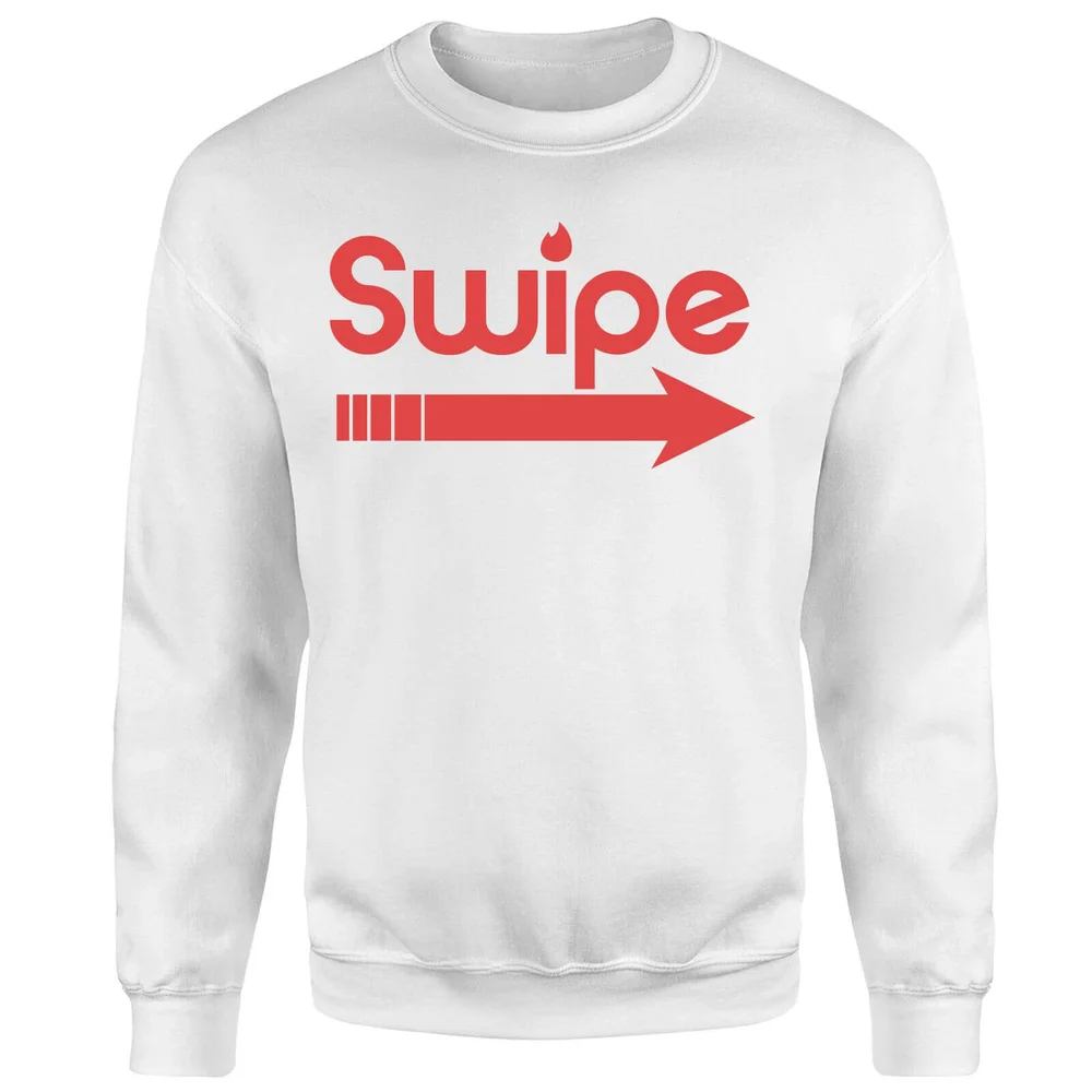 Swipe Right Sweatshirt - White - S - White Image 1