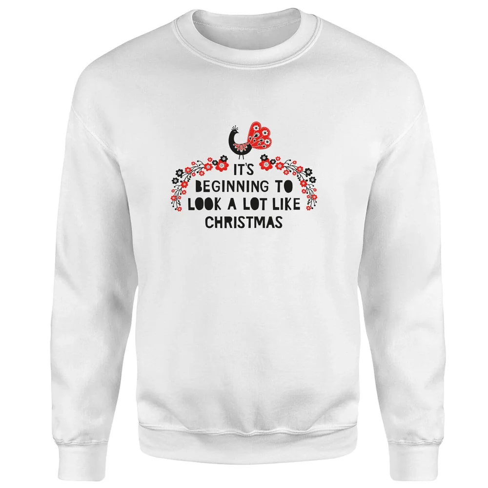 It's Beginning To Look A Lot Like Christmas Sweatshirt - White - S - White Image 1