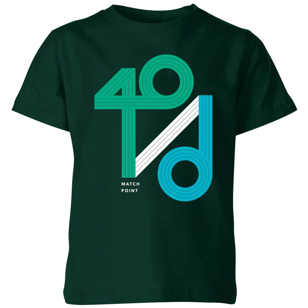 40 / d Match Point Kids' T-Shirt - Forest Green - 3-4 Years - Forest Green Image 1
