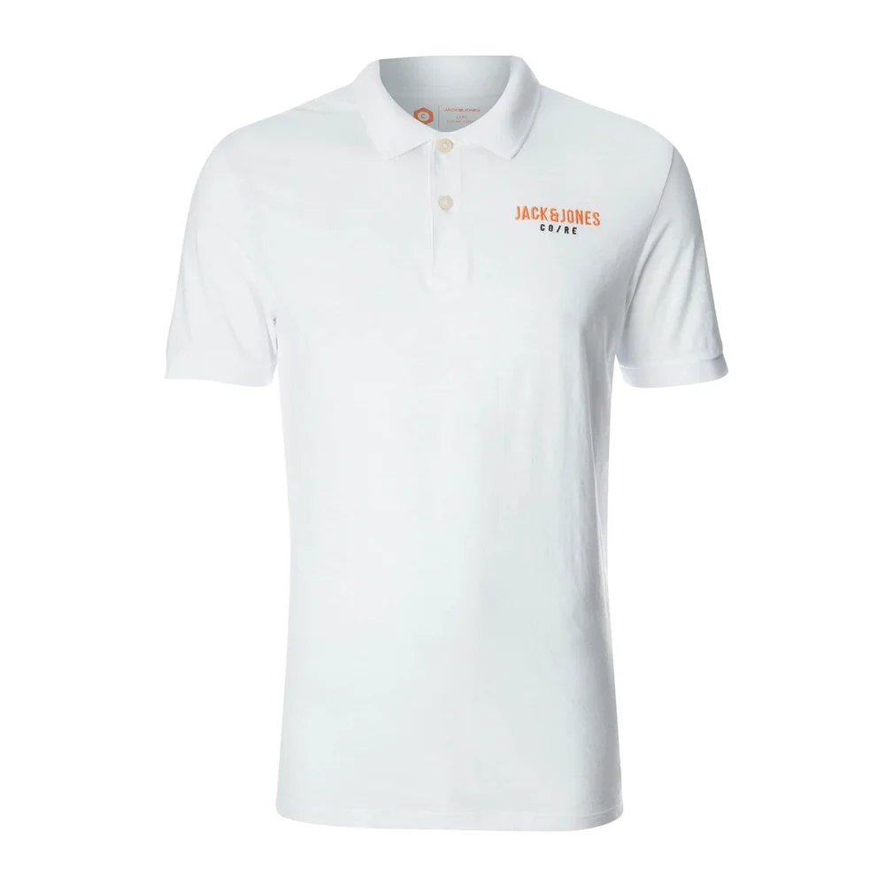 Jack & Jones Men's Core Titan Polo Shirt - White - S - White Image 1