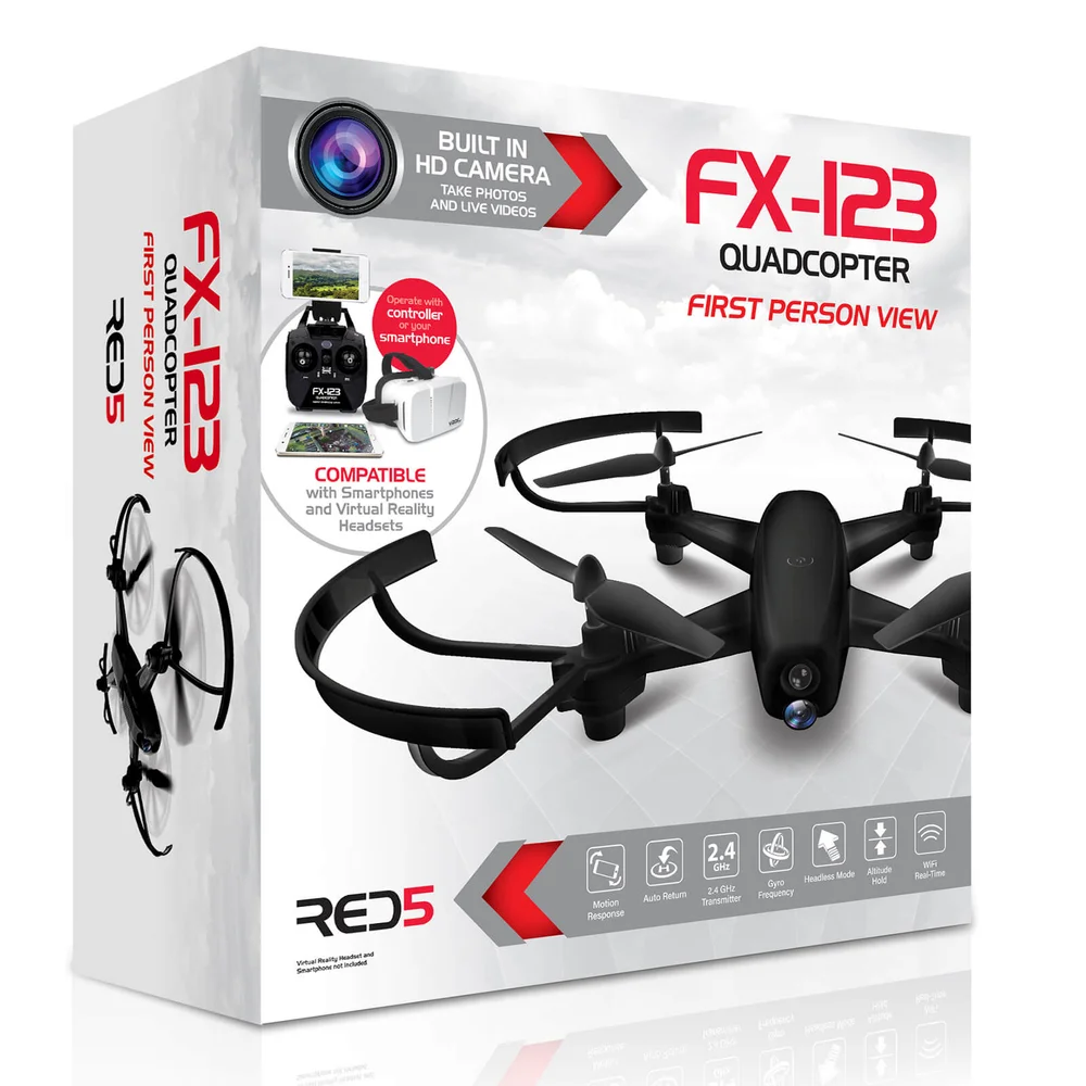 RED5 FX123 Quadcopter - Black Image 1