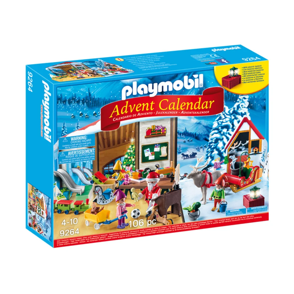 Playmobil Advent Calendar 'Santa's Workshop' with Electronic Lantern (9264) Image 1