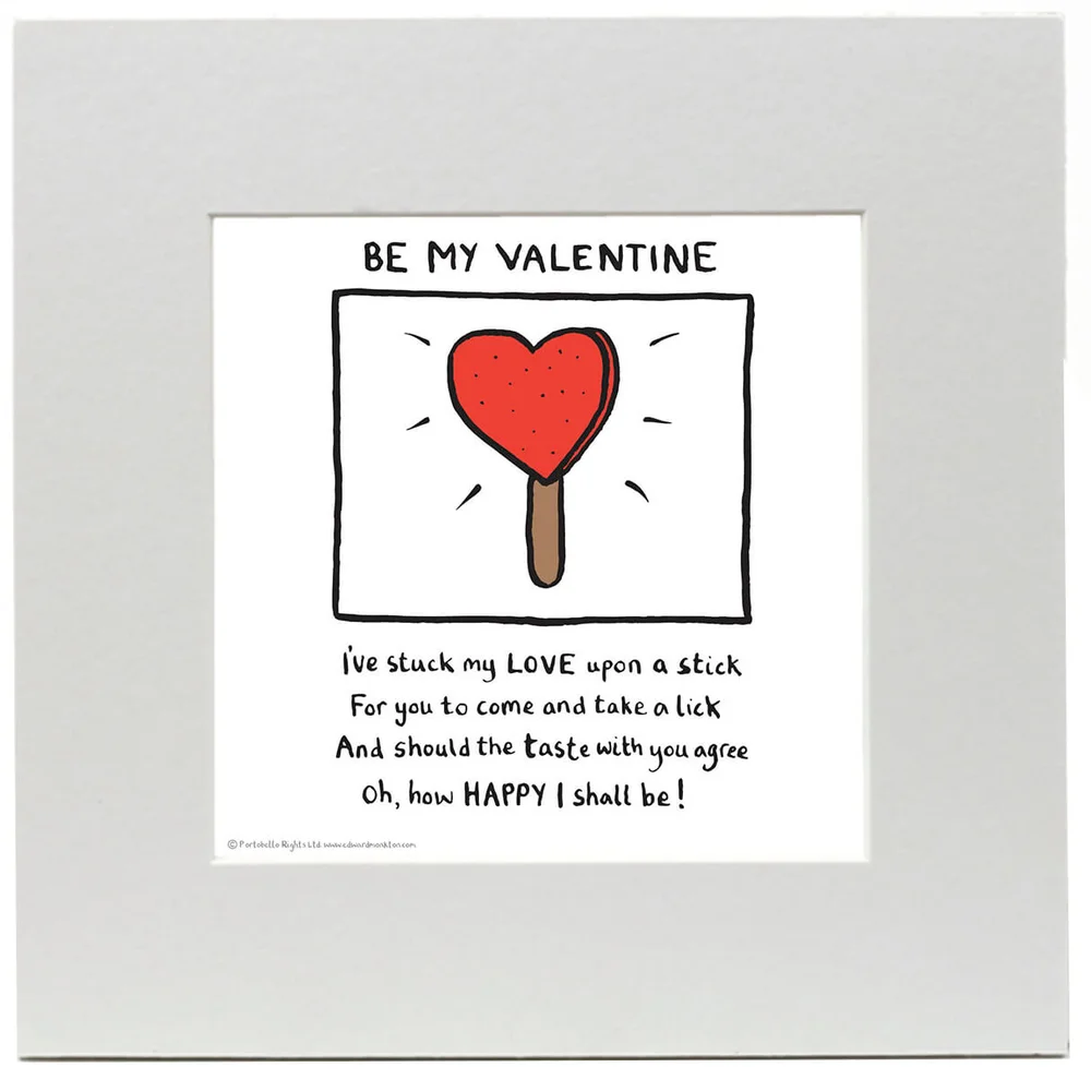 Edward Monkton Be My Valentine Print Image 1