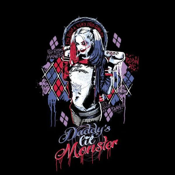 DC Comics Suicide Squad Daddys Lil Monster Women's T-Shirt - Black