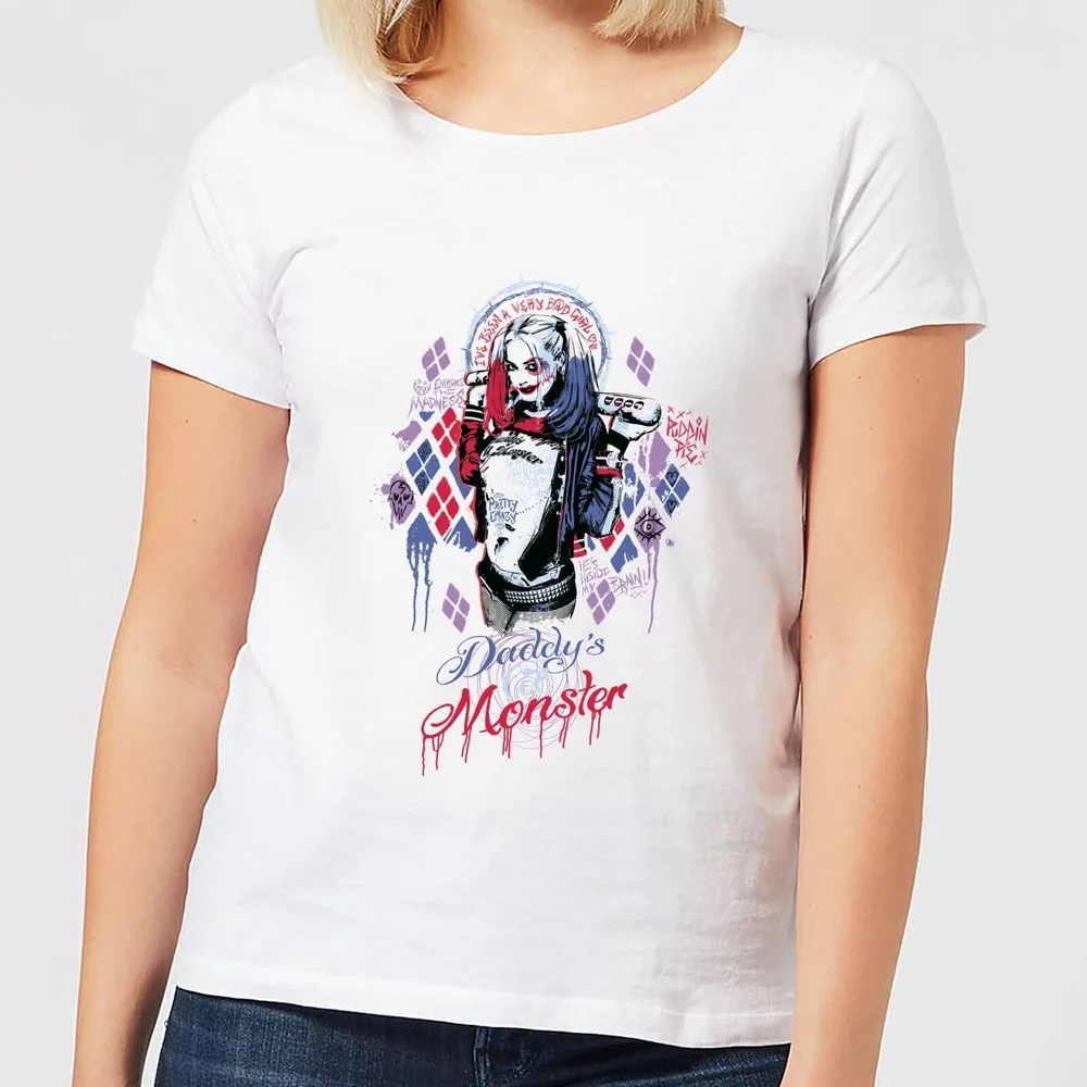DC Comics Suicide Squad Daddys Lil Monster Women's T-Shirt - White - S Image 1