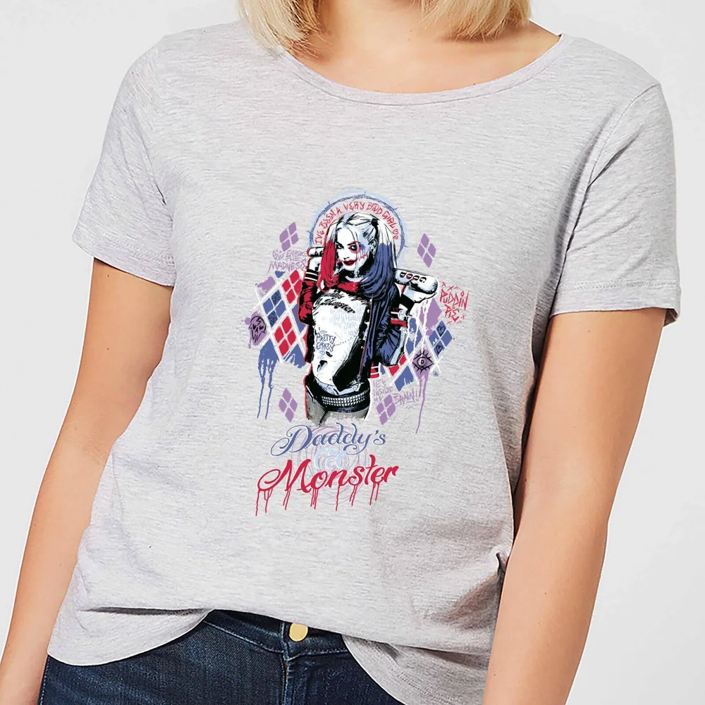 DC Comics Suicide Squad Daddys Lil Monster Women's T-Shirt - Grey - S Image 1