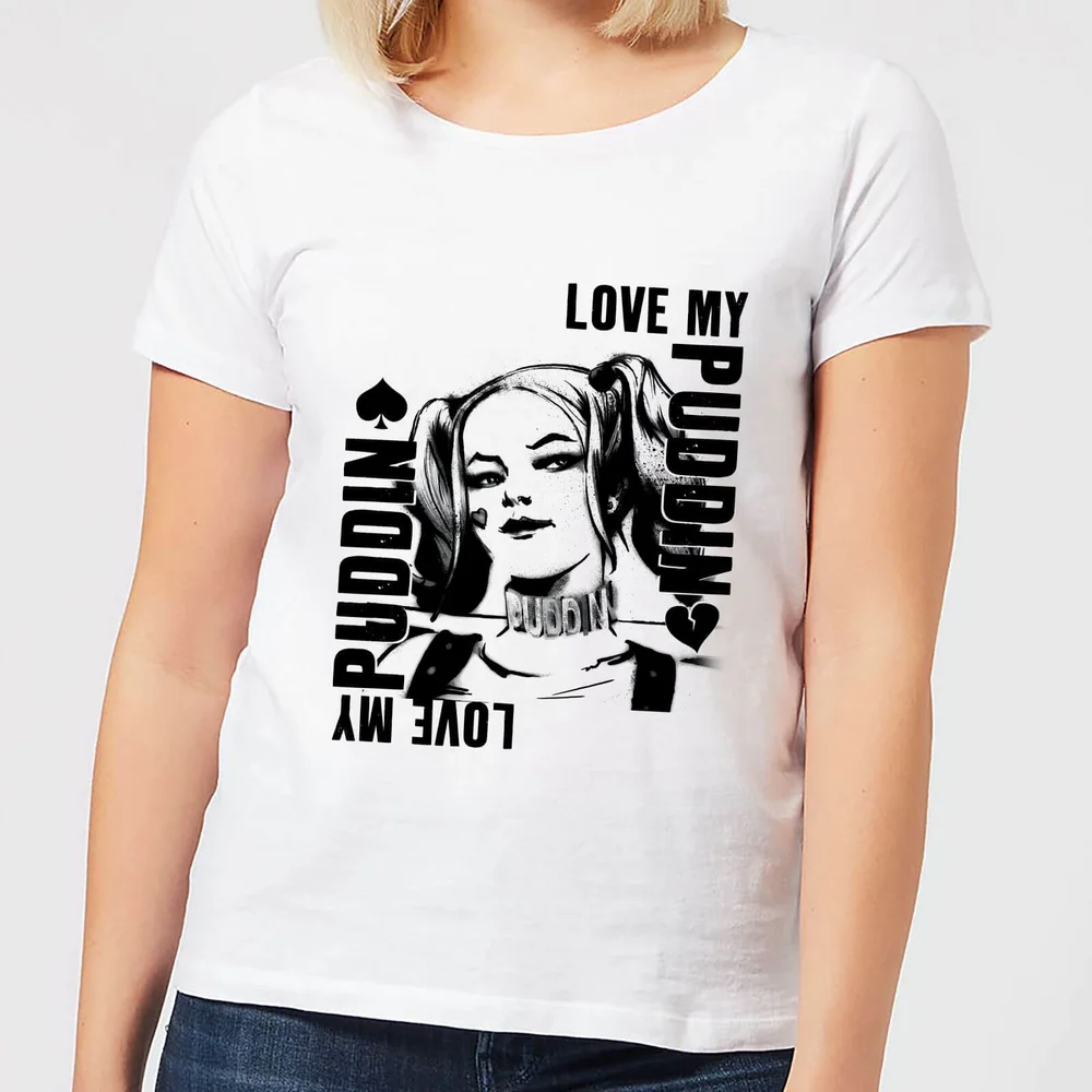 DC Comics Suicide Squad Harley Love Puddin Women's T-Shirt - White - S Image 1