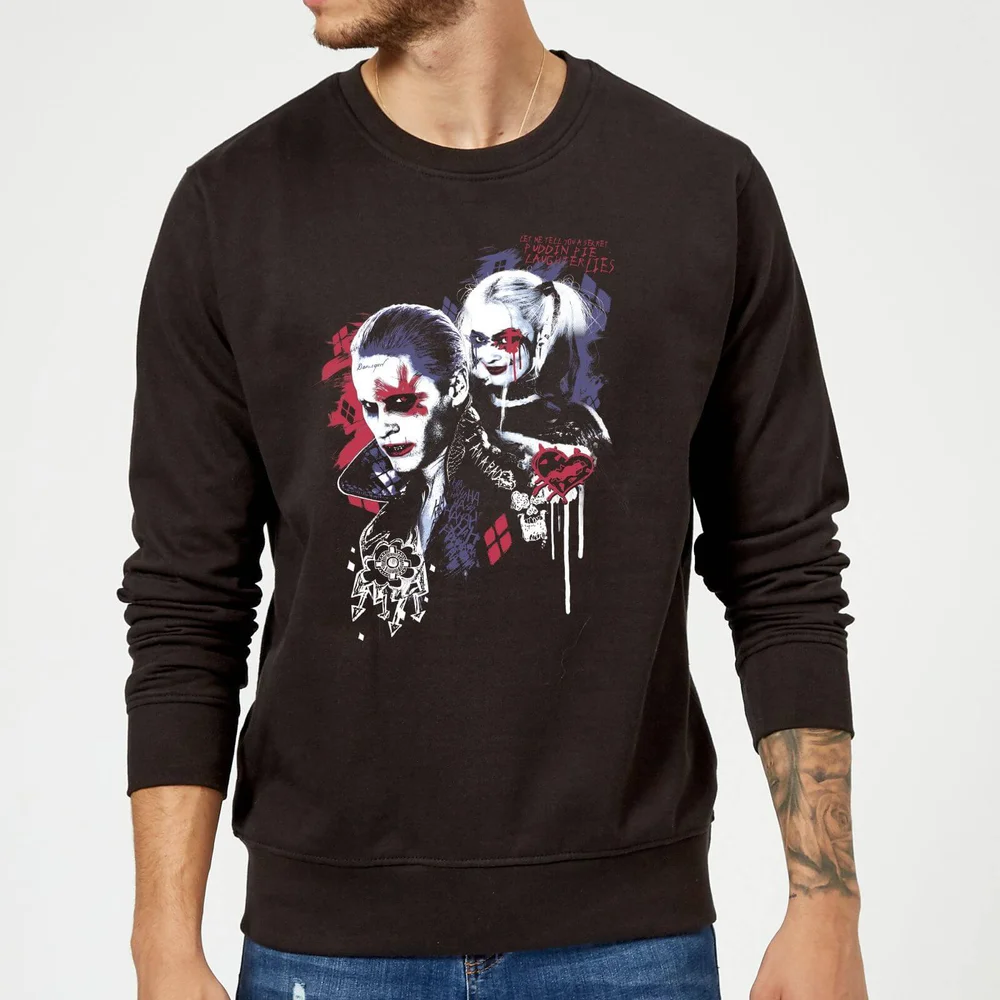 DC Comics Suicide Squad Harleys Puddin Sweatshirt - Black - S Image 1