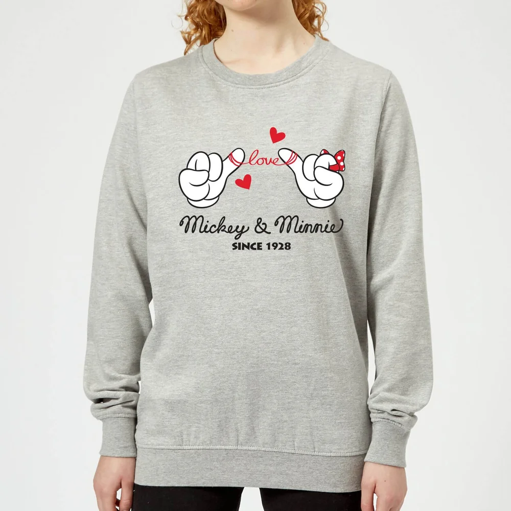 Disney Mickey Mouse Love Hands Women's Sweatshirt - Grey - 3XL Image 1