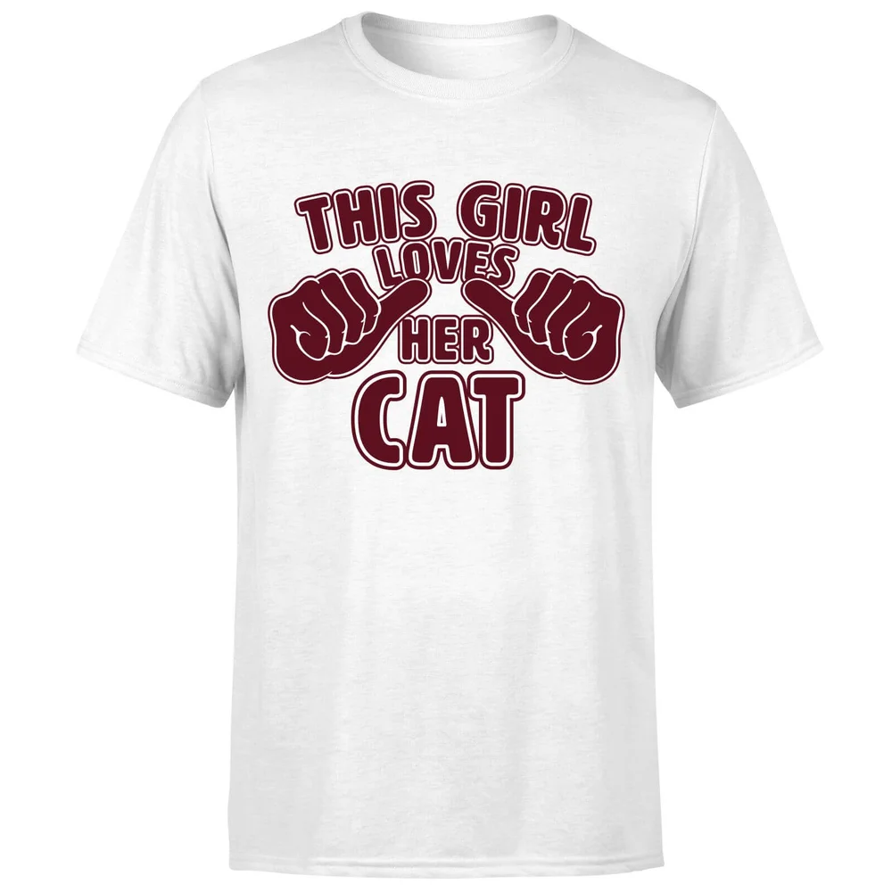 This Girl Loves Her Cat T-Shirt - White - S - White Image 1