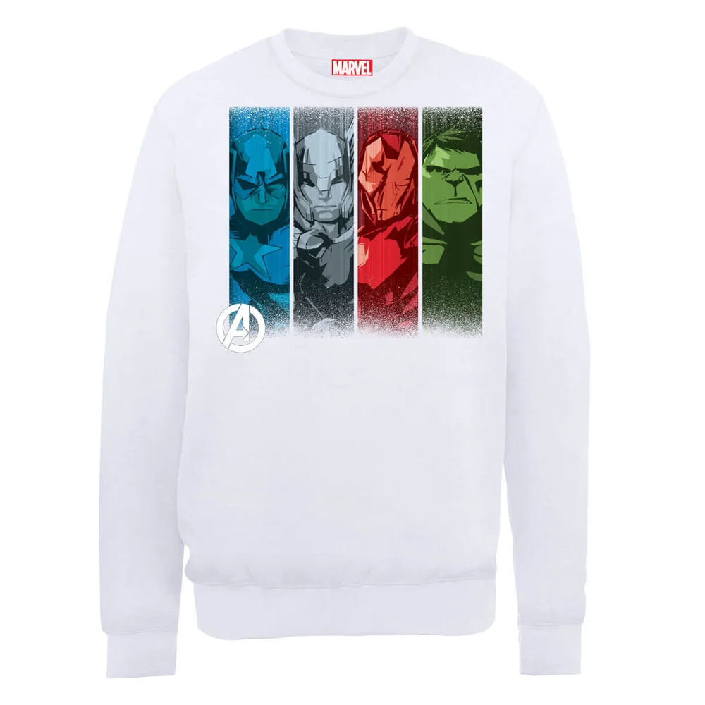 Marvel Avengers Assemble Team Poses Sweatshirt - White - S - White Image 1