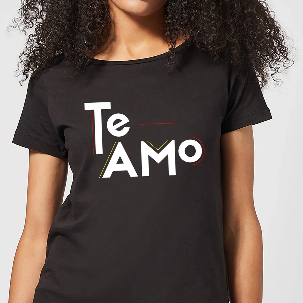 Te Amo Block Women's T-Shirt - Black - 3XL Image 1