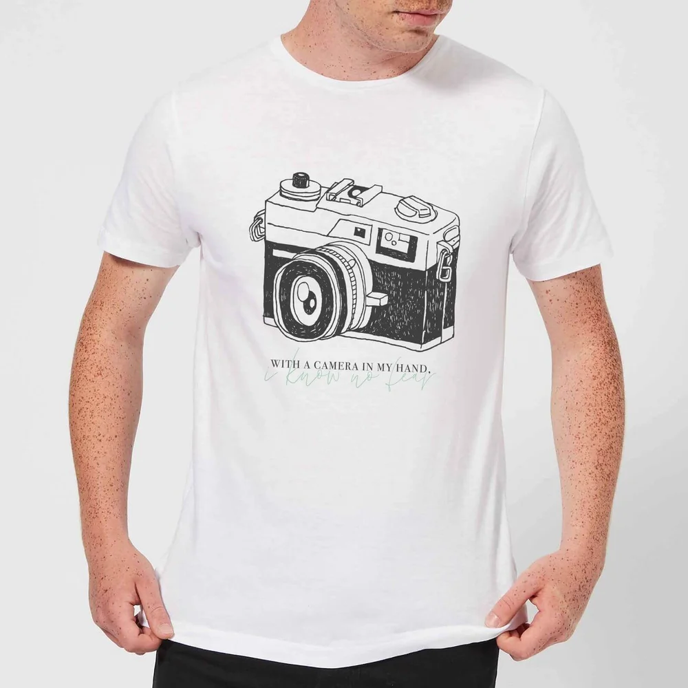 With A Camera In My Hand, I Know No Fear T-Shirt - White - S - White Image 1