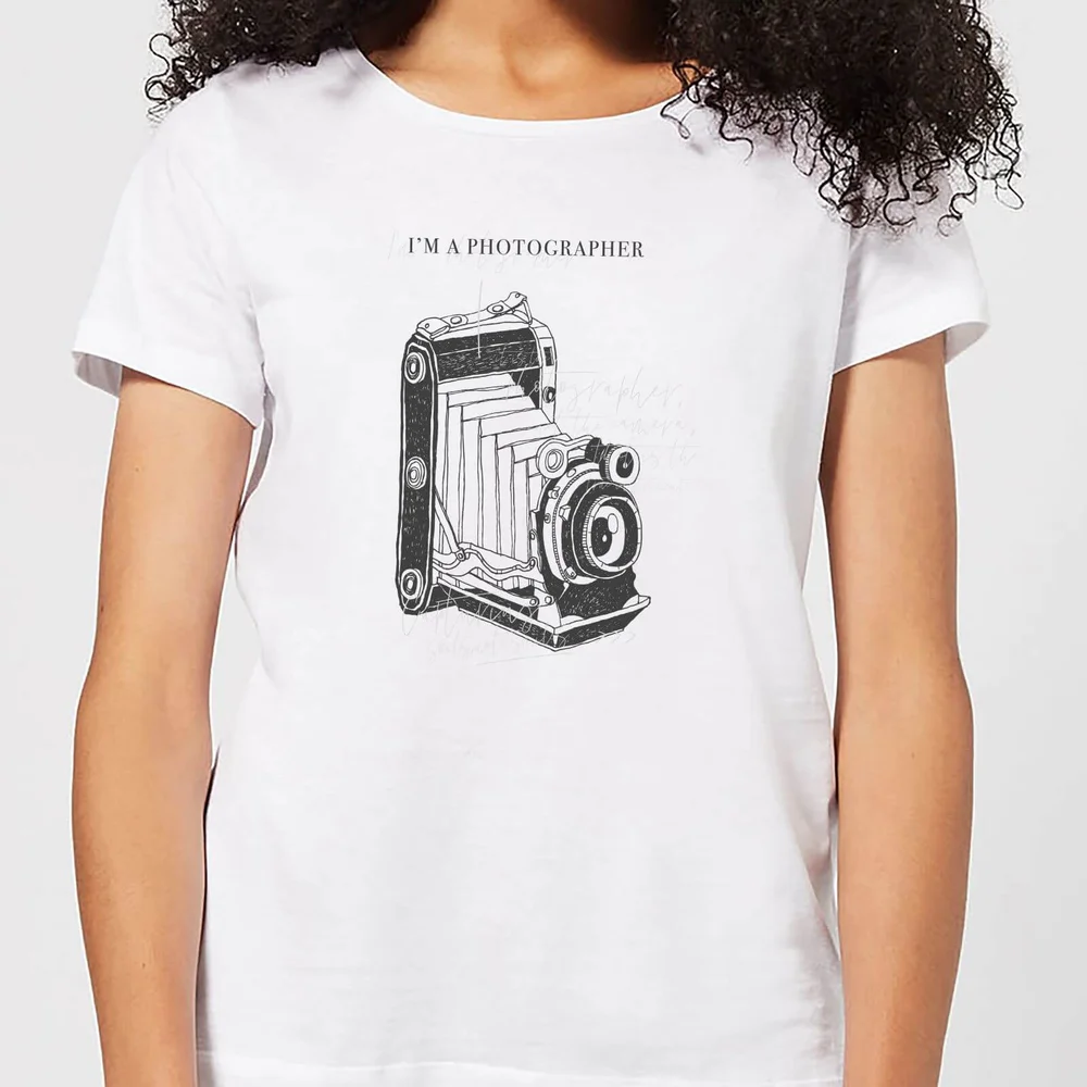 Photography Vintage Scribble Women's T-Shirt - White - S - White Image 1
