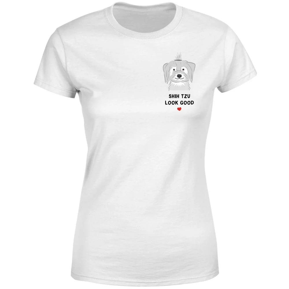 Shih Tzu Look Good Women's T-Shirt - White - S - White Image 1