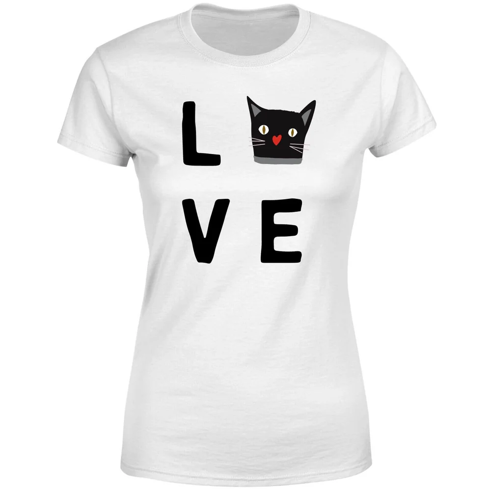 Cat Love Women's T-Shirt - White - S - White Image 1