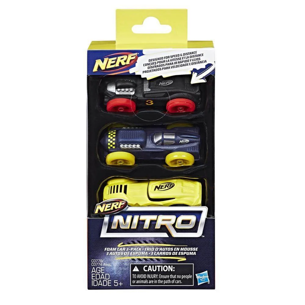 NERF Nitro 3 Cars - Pack 4 Image 1