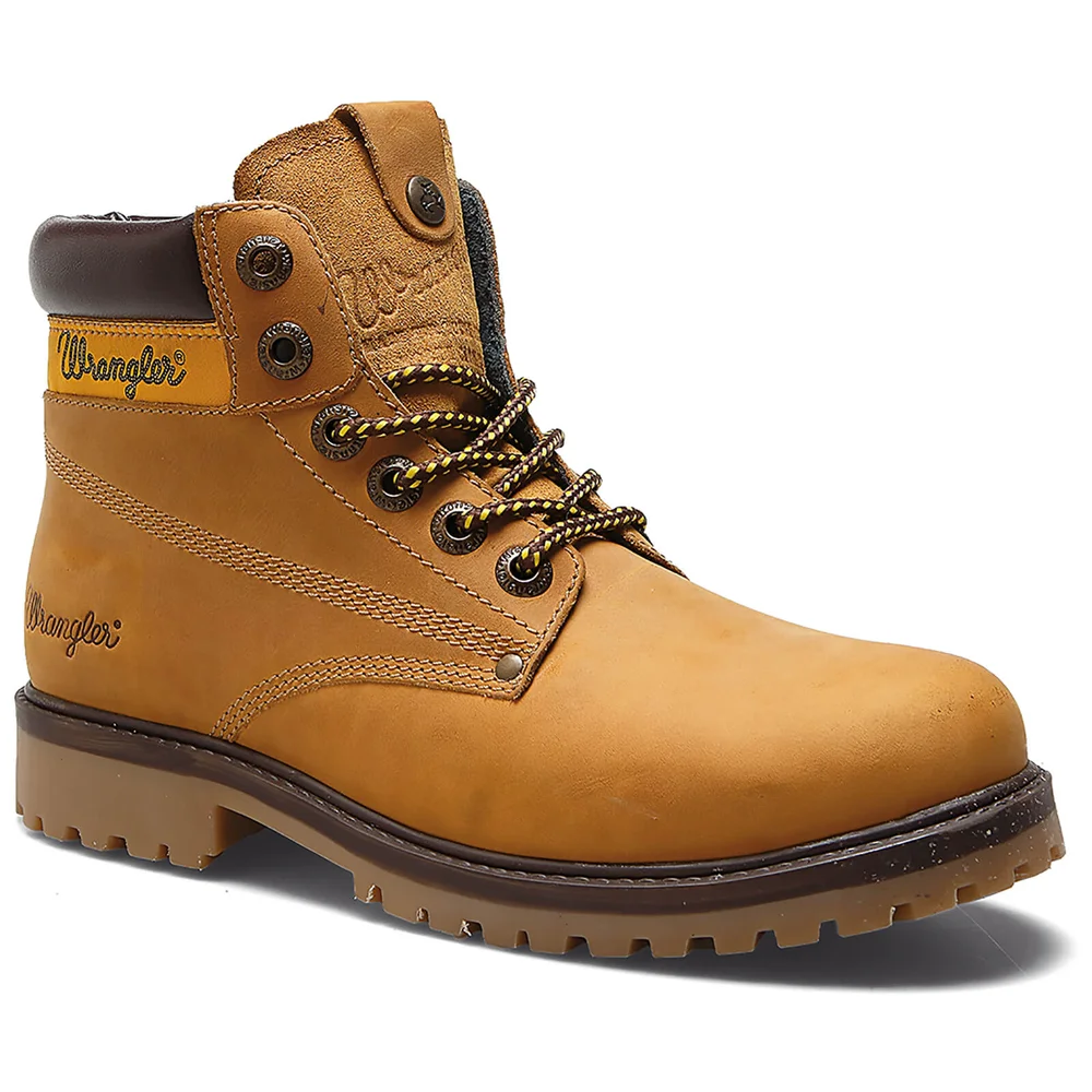 Wrangler Men's Hunter Leather Lace Up Boots - Camel - UK 6/EU 40 - Tan Image 1