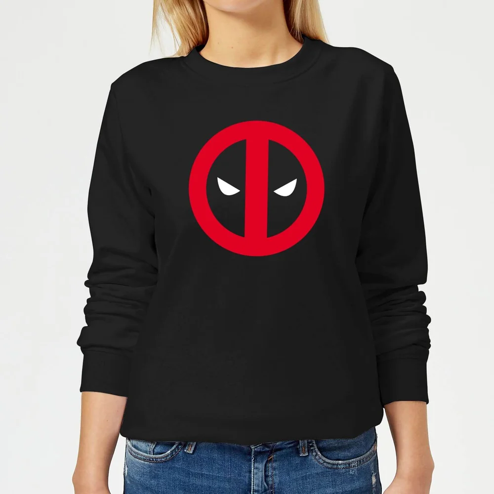 Marvel Deadpool Clean Logo Women's Sweatshirt - Black - S Image 1