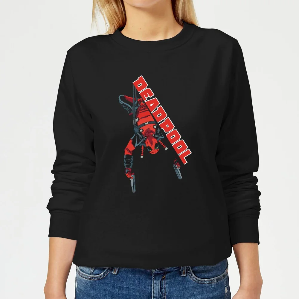 Marvel Deadpool Hang Split Women's Sweatshirt - Black - S Image 1